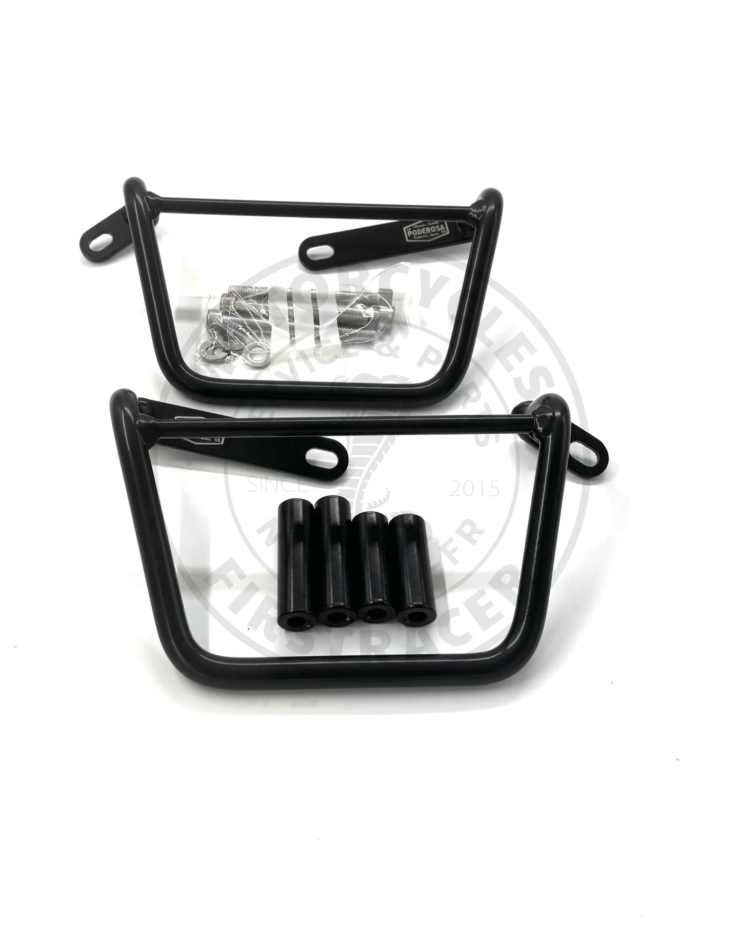 Support de sacoches Satin Black Poderosa – Triumph Scrambler 400X / Speed 400 (gauche + droite) Firstracer