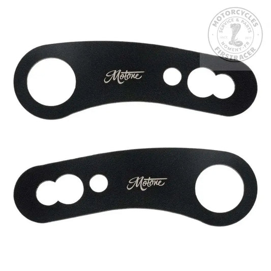 Supports de clignotants universels sur amortisseurs arrière Motone noirs Firstracer