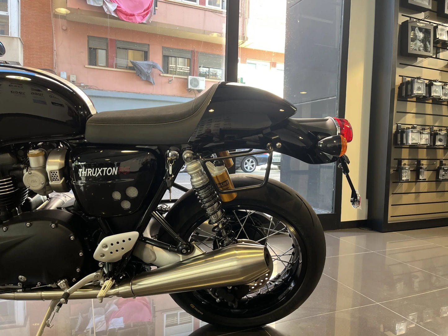 Supports de sacoches noir satiné Poderosa – Triumph Speed Twin 1200 / Thruxton 1200 (gauche + droite) Firstracer
