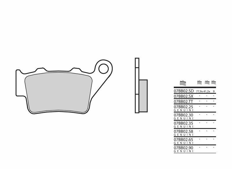 Plaquettes de Frein arrière Brembo Carbone Céramique Royal Enfield