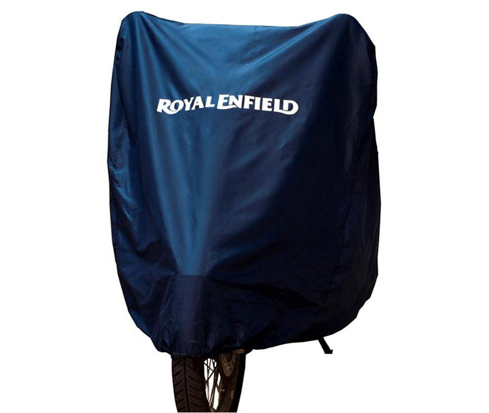 Housse Royal Enfield bleu en nylon résistante à l'eau