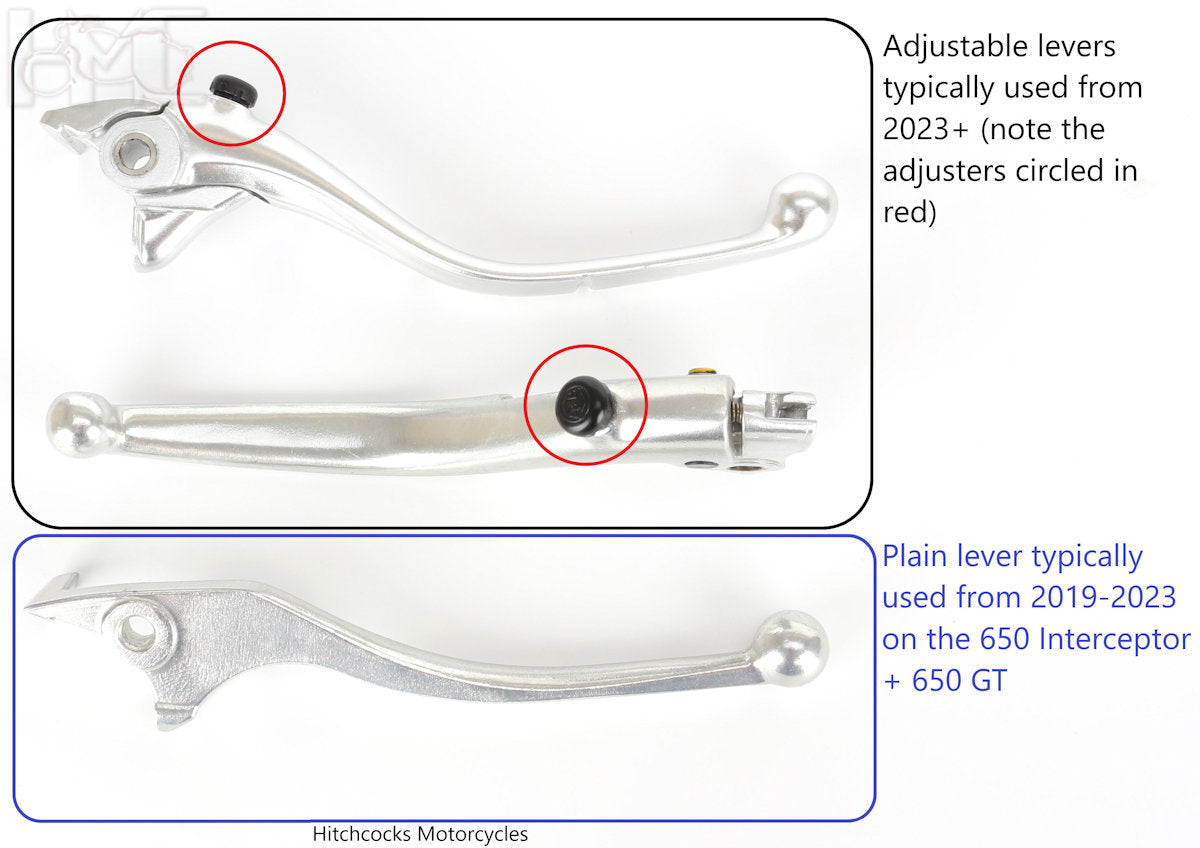 Leviers courts frein et embrayage réglables usinés Royal Enfield 650 TWINS 2023+