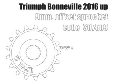 POULIE 9 MM OFFSET POUR BONNEVILLE 2016 ET SUIVANTES CODE 307589