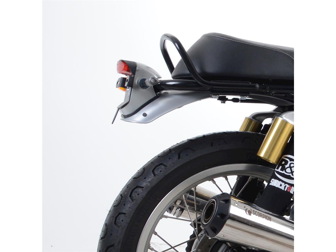 Support de feu arrière et plaque R&G RACING noir pour Royal-Enfield 650 INTERCEPTOR / CONTINENTAL GT