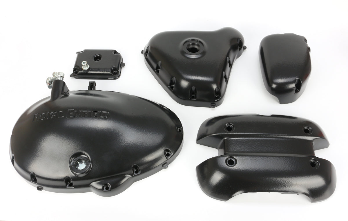 Kit de carters moteur noir pour 650 Interceptor / 650 Continental GT