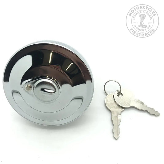 Bouchon de réservoir verrouillable chromé Royal Enfield 500 et Triumph Firstracer