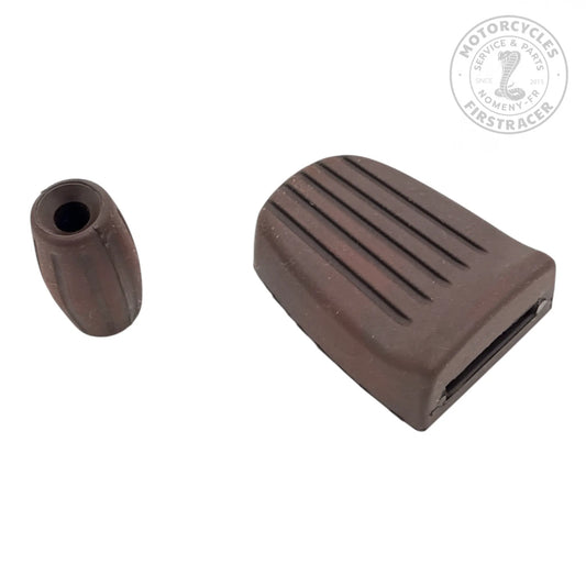 Caoutchoucs marron de pédale de frein et sélecteur – Super Meteor 650 Firstracer