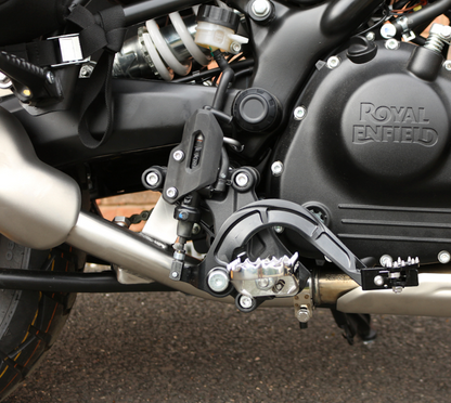 SELECTEUR DE FREIN REPLIABLE AVEC REGLAGE DE LONGUEUR – ALUMINIUM NOIR – ROYAL ENFIELD HIMALAYAN 450 Firstracer