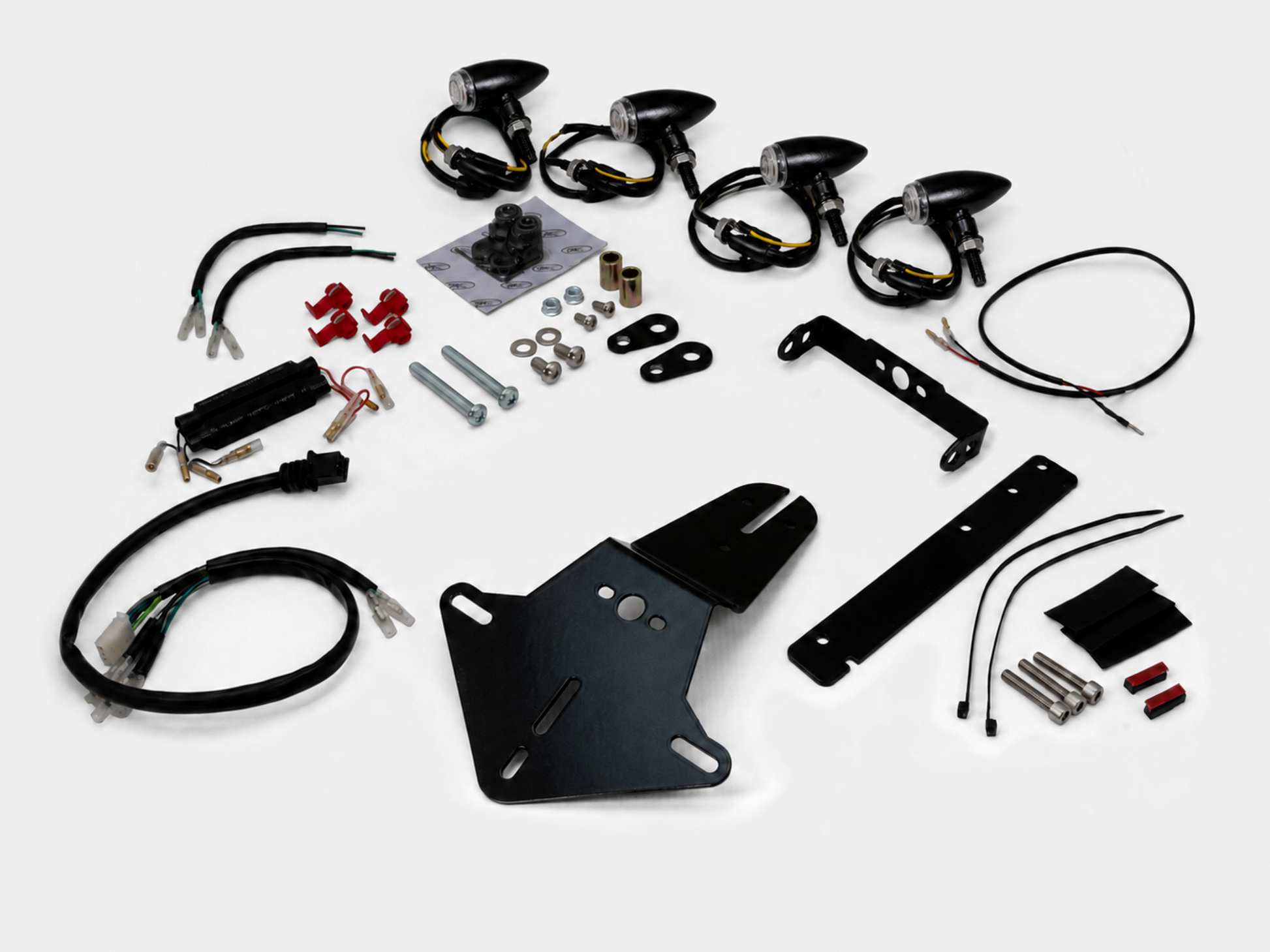 Kit complet d’éclairage LED et support de plaque court TEC – Royal Enfield Meteor 350 Firstracer