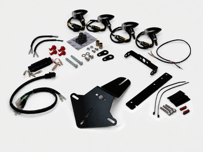 Kit complet d’éclairage LED et support de plaque court TEC – Royal Enfield Meteor 350 Firstracer