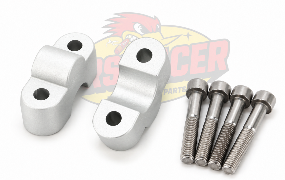 Rehausses de guidon +25 mm argent – Triumph Scrambler 400 X Firstracer