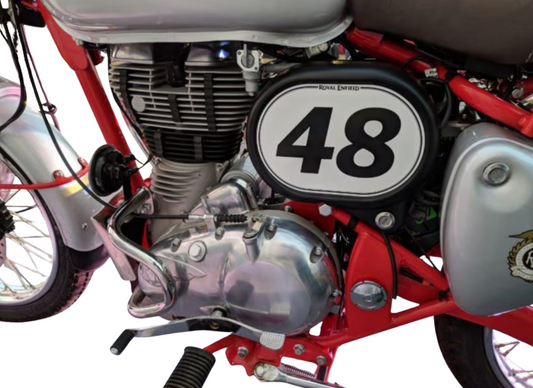 Plaque numéro latérale gauche/droite – Royal Enfield Bullet Trials / 500 EFI