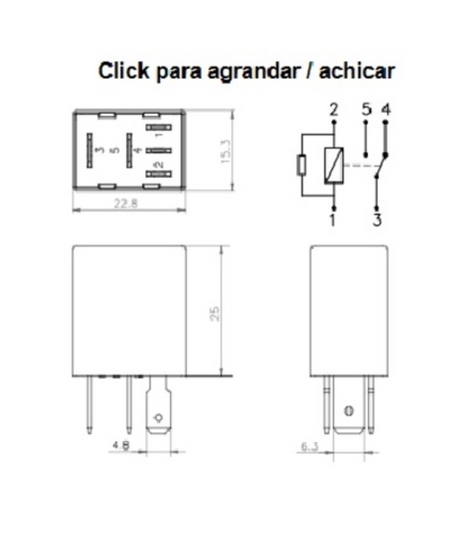 MICRO RELAIS 12V – 5 BROCHES – PROTECTION PAR RÉSISTANCE Royal Enfield