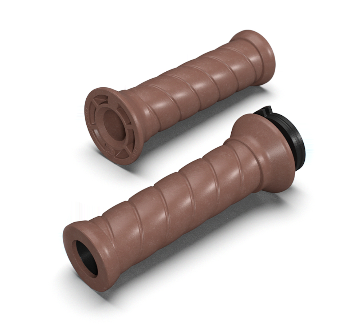 POIGNÉES DE GUIDON MARRON ROYAL ENFIELD Firstracer