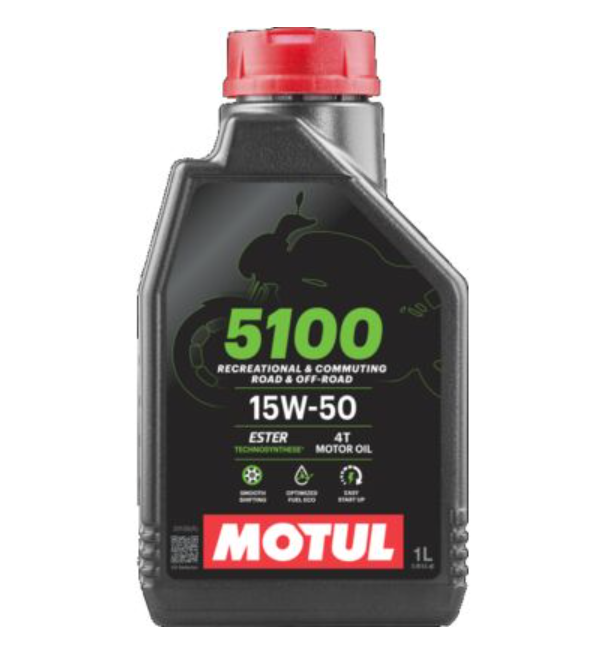 HUILE MOTEUR MOTUL 5100 4T 15W50 – TECHNOSYNTHESE® – 1 LITRE Firstracer