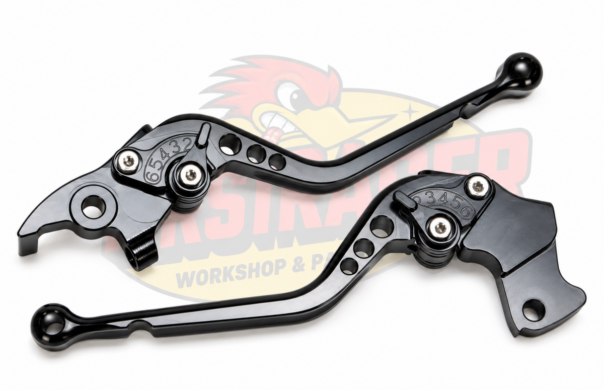 Leviers réglables noirs CNC – Triumph Speed 400 / Scrambler 400 X Firstracer