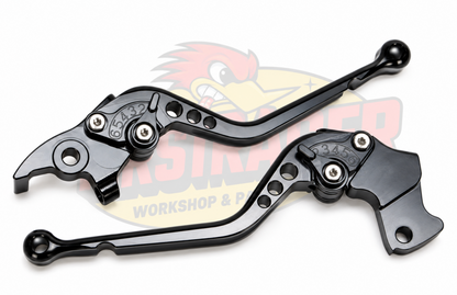 Leviers réglables noirs CNC – Triumph Speed 400 / Scrambler 400 X Firstracer