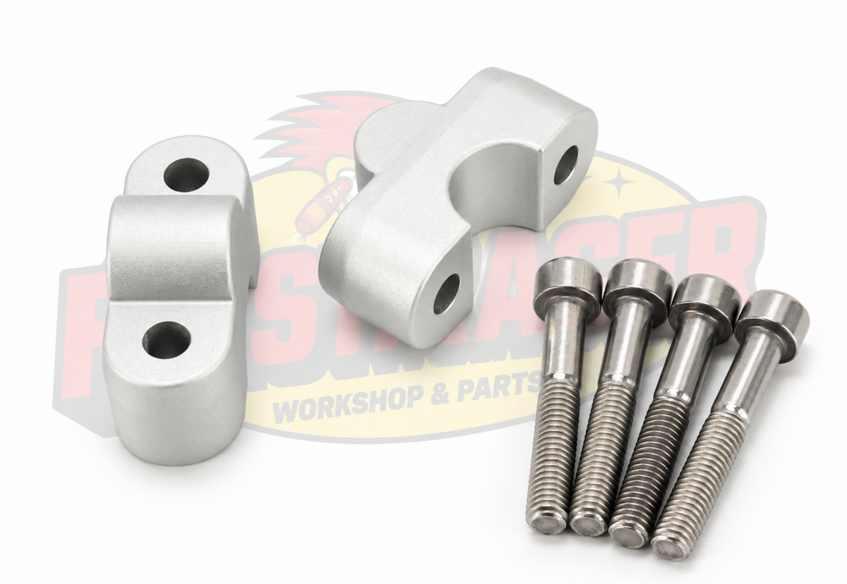 Rehausses de guidon +25 mm argent – Triumph Scrambler 400 X Firstracer