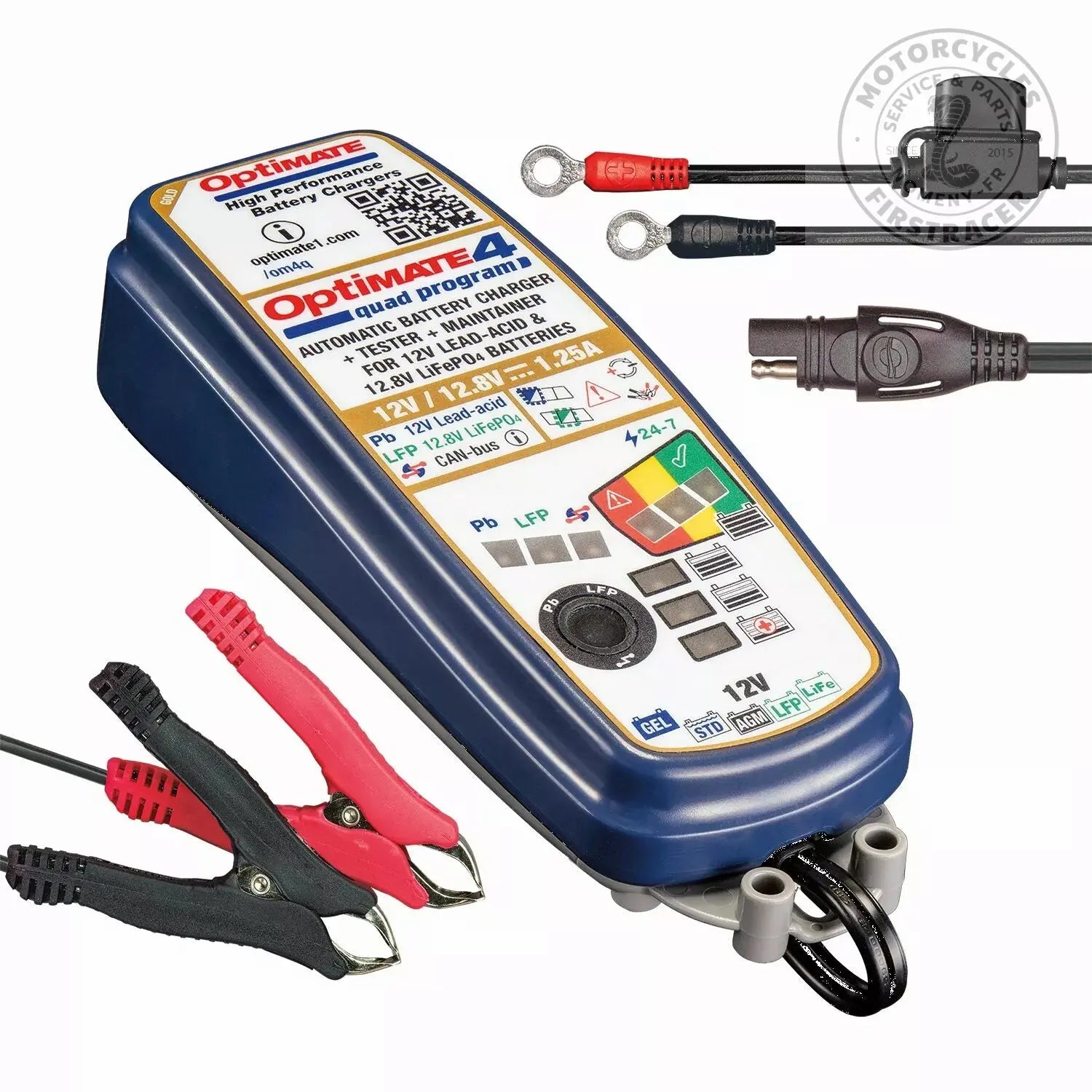 Chargeur de batterie OptiMate 4 Quad Program toutes batteries Firstracer
