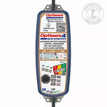 Chargeur de batterie OptiMate 4 Quad Program toutes batteries Firstracer