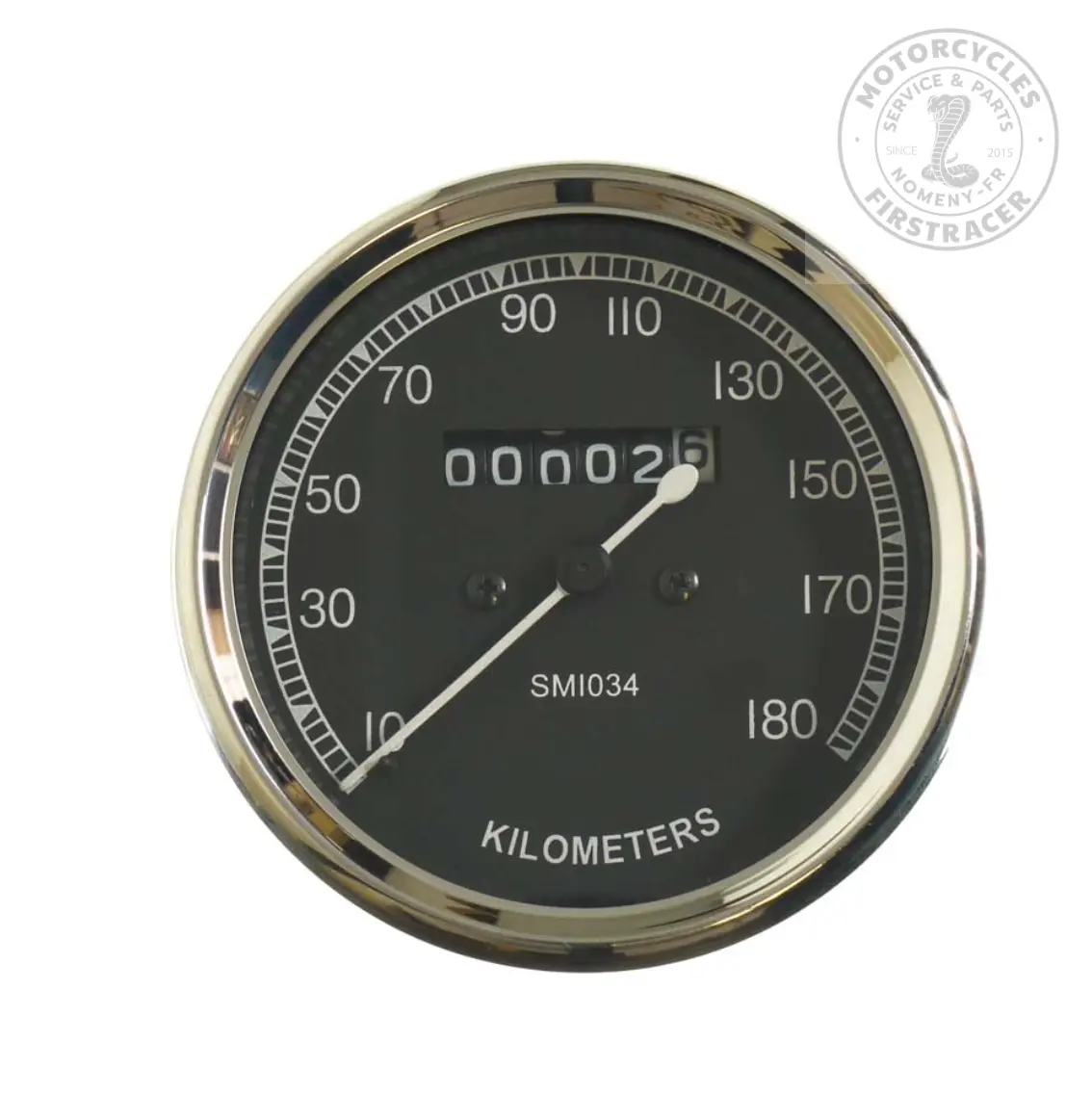 Compteur de vitesse 180 km/h – Cadran noir pour Royal Enfield Classic 500 et Bullet 500 Firstracer