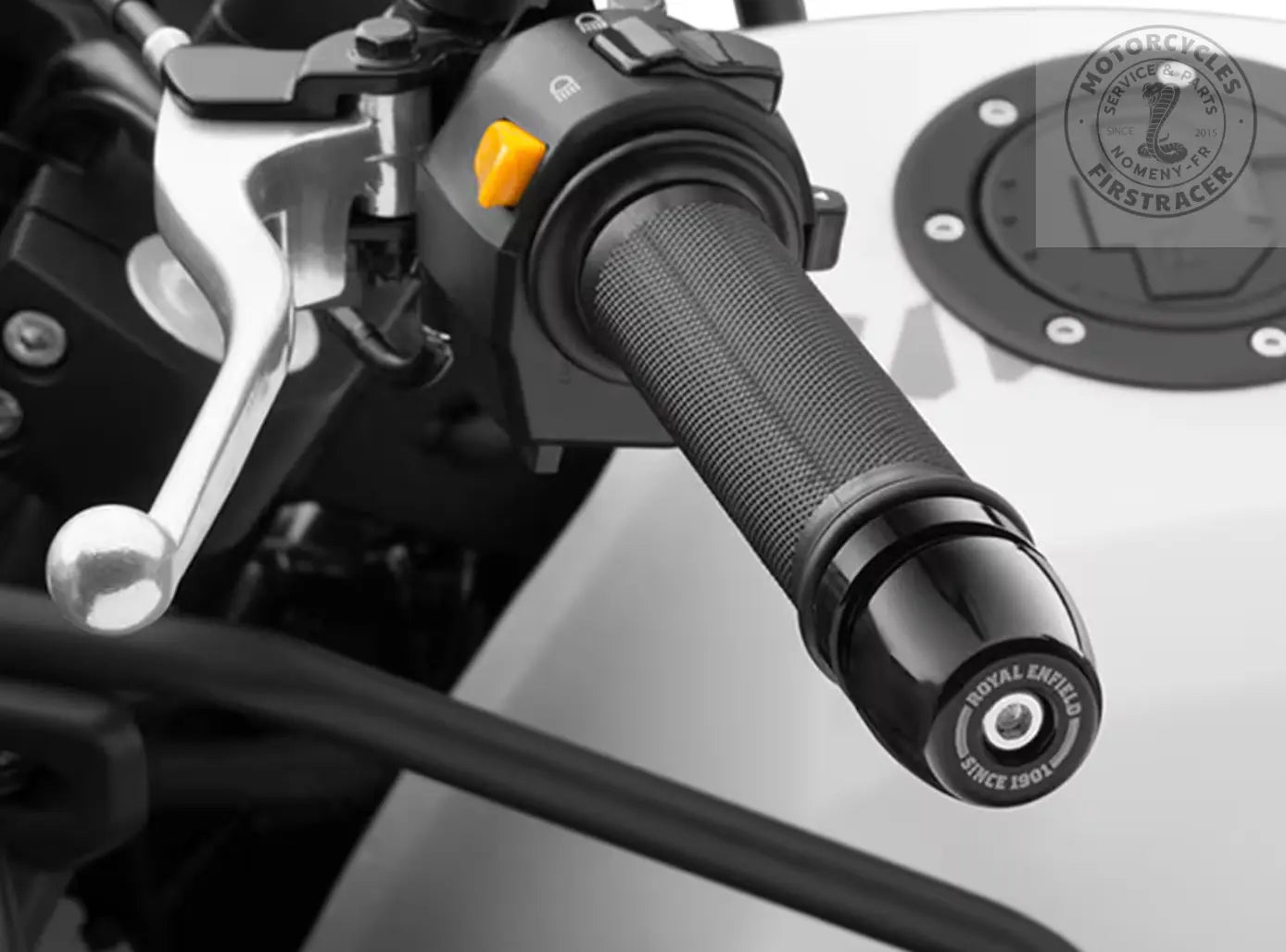 Embouts de guidon noirs – Royal Enfield Himalayan 411 / Scram 411 Firstracer
