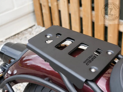 Enfield Precision Porte-paquet Solo – Inox Noir – Royal Enfield Classic 650 Firstracer