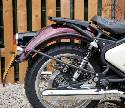 Enfield Precision Porte-paquet Solo – Inox Noir – Royal Enfield Classic 650 Firstracer