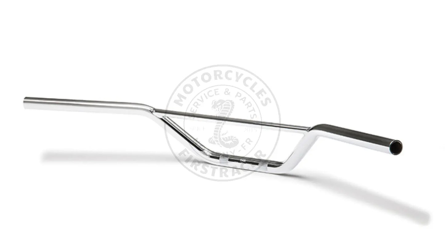 GUIDON TYPE CROSS / SCRAMBLER AVEC BARRE DE RENFORT – CHROME Royal Enfield Interceptor 650 Firstracer
