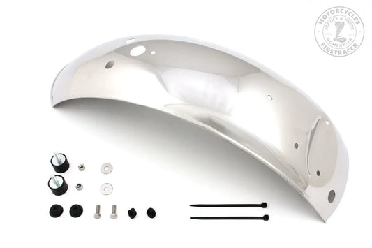 Garde boue arrière acier inoxydable poli Twins 650 Firstracer