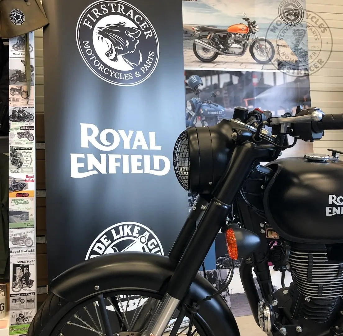 Grille de phare noir Royal Enfield 500 Classic / 500 Bullet Firstracer