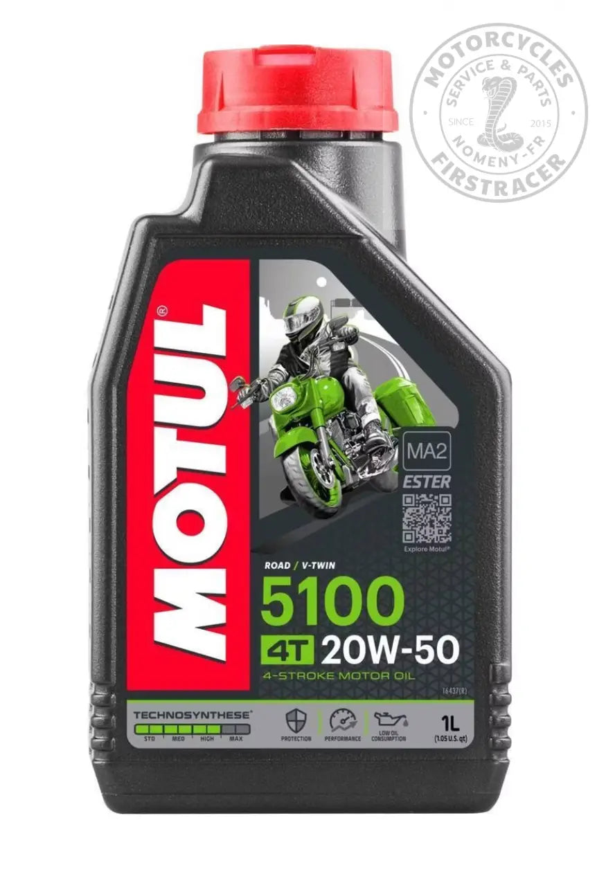 Huile 4T 5100 20W50 Semi-synthèse 1L Motul URAL Firstracer