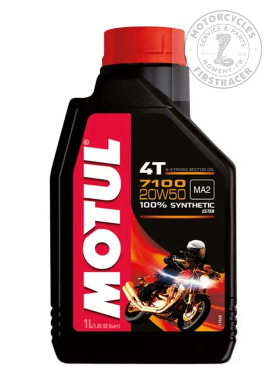 Huile 4T 7100 20W50 1L Motul 100% SYNTHESE Firstracer