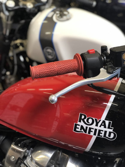 Poignées Muddy rouge 22mm Royal Enfield 650 twins