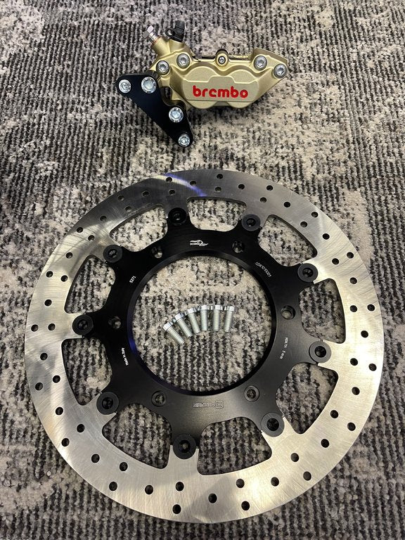 KIT FREINAGE 4 PISTONS BREMBO POUR TRIUMPH Bonneville et Scrambler jusque 2015