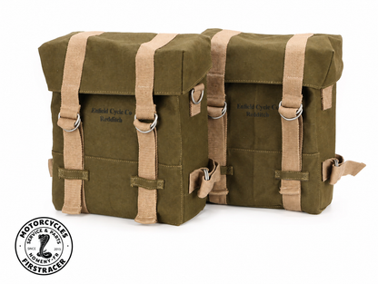 Sacoches Latérales Canvas (Paire) Enfield Cycle Co. – Olive Firstracer