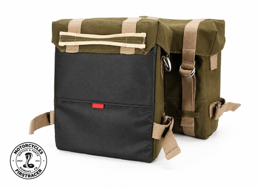 Sacoches Latérales Canvas (Paire) Enfield Cycle Co. – Olive Firstracer
