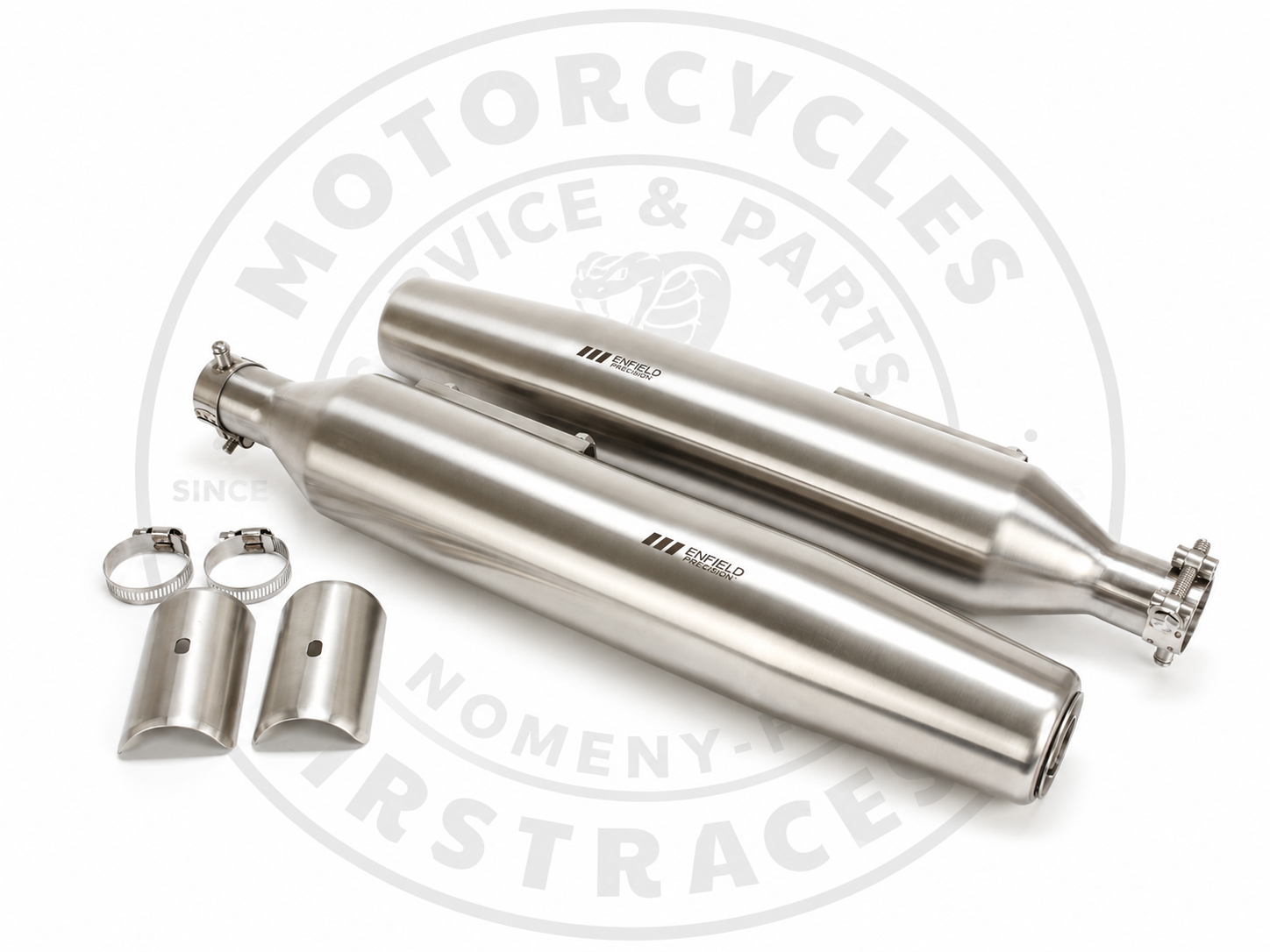 SILENCIEUX ENFIELD PRECISION INOX BROSSÉ – SUPER METEOR 650 ET SHOTGUN 650 Firstracer
