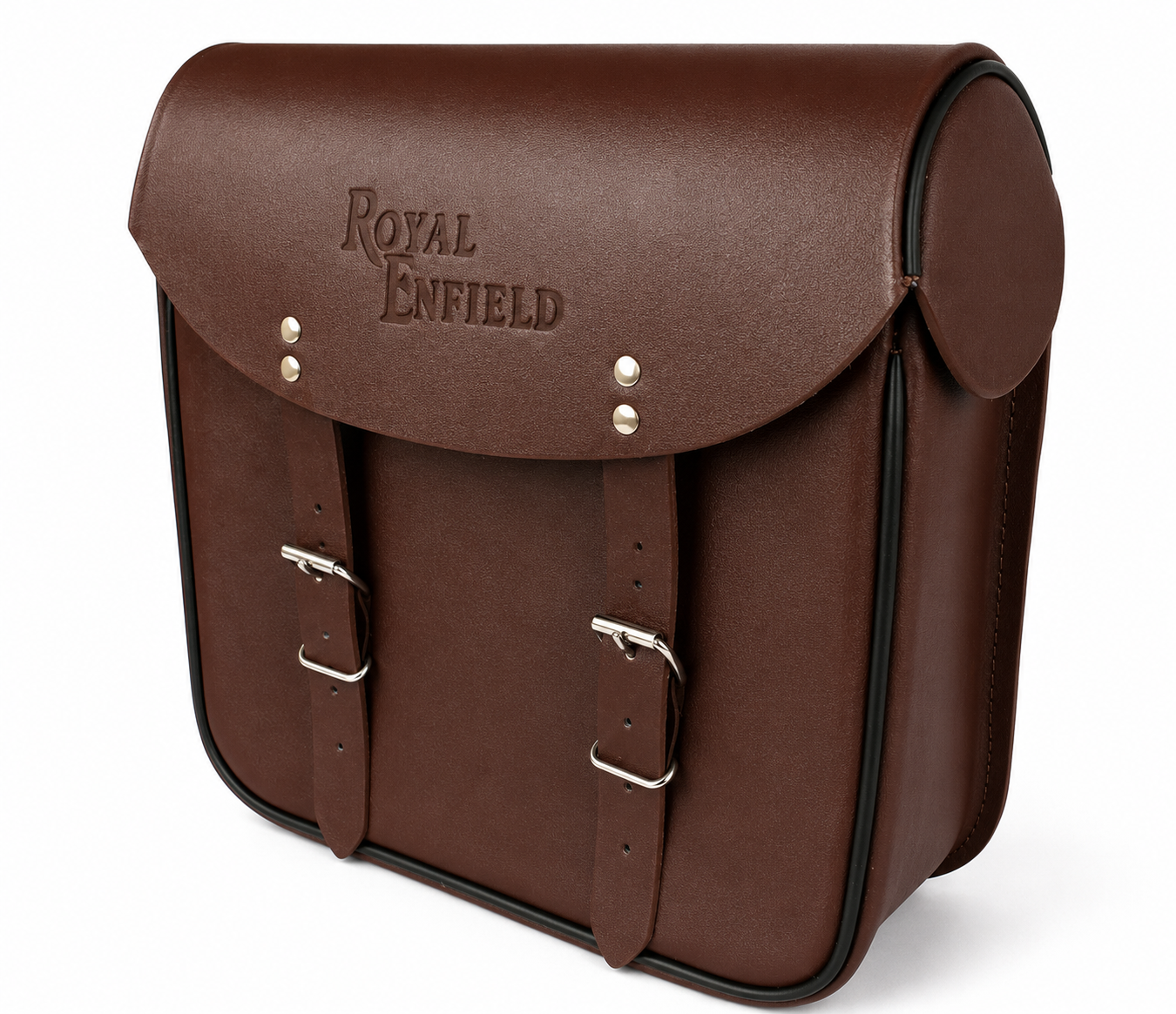 SACOCHE LATÉRALE CUIR “ROYAL ENFIELD” (À L’UNITÉ) Firstracer
