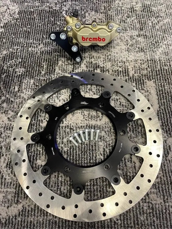 KIT FREINAGE 4 PISTONS BREMBO POUR TRIUMPH Bonneville et Scrambler jusque 2015 Firstracer
