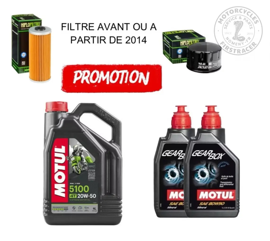 KIT REVISION URAL MOTUL 4L 20W50 5100 + 2L GEAR BOX 80W90 + FILTRE Firstracer