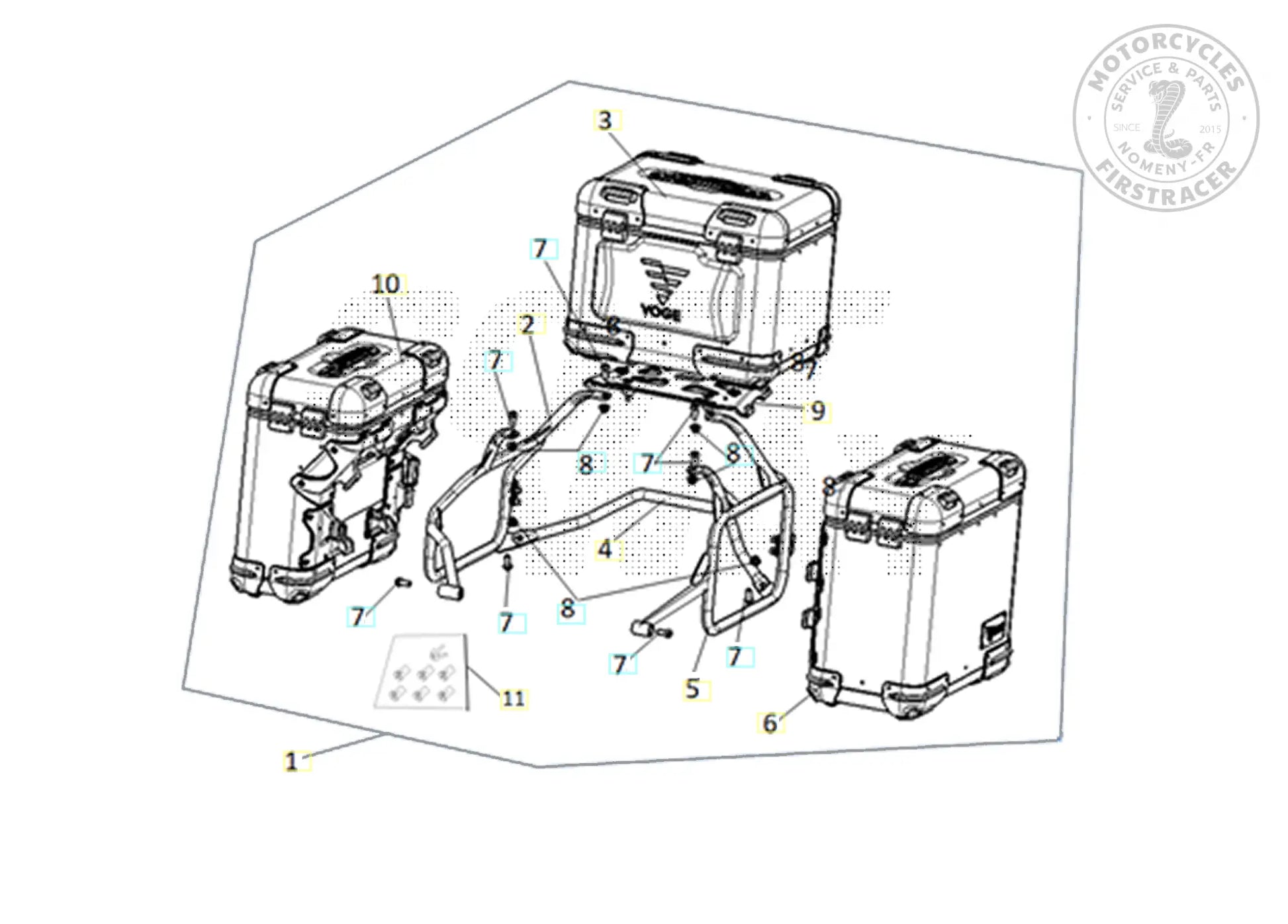 Kit 3 Valises Aluminium – Voge 900 DSX Firstracer
