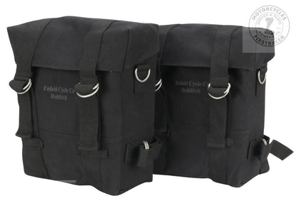 Kit Sacoches en Toile Noire – Royal Enfield Classic 500 Firstracer