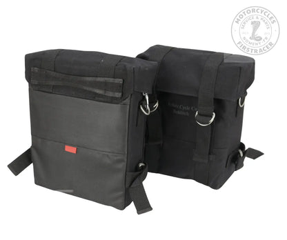 Kit Sacoches en Toile Noire – Royal Enfield Classic 500 Firstracer