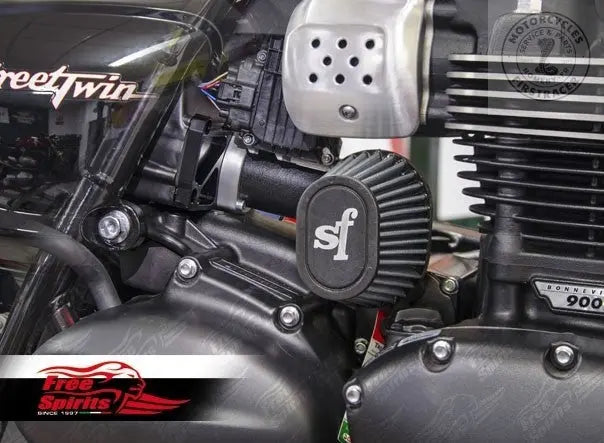 Kit filtre à air haut débit Free Spirits X Sprint filter "Bolt-on kit" Triumph Firstracer