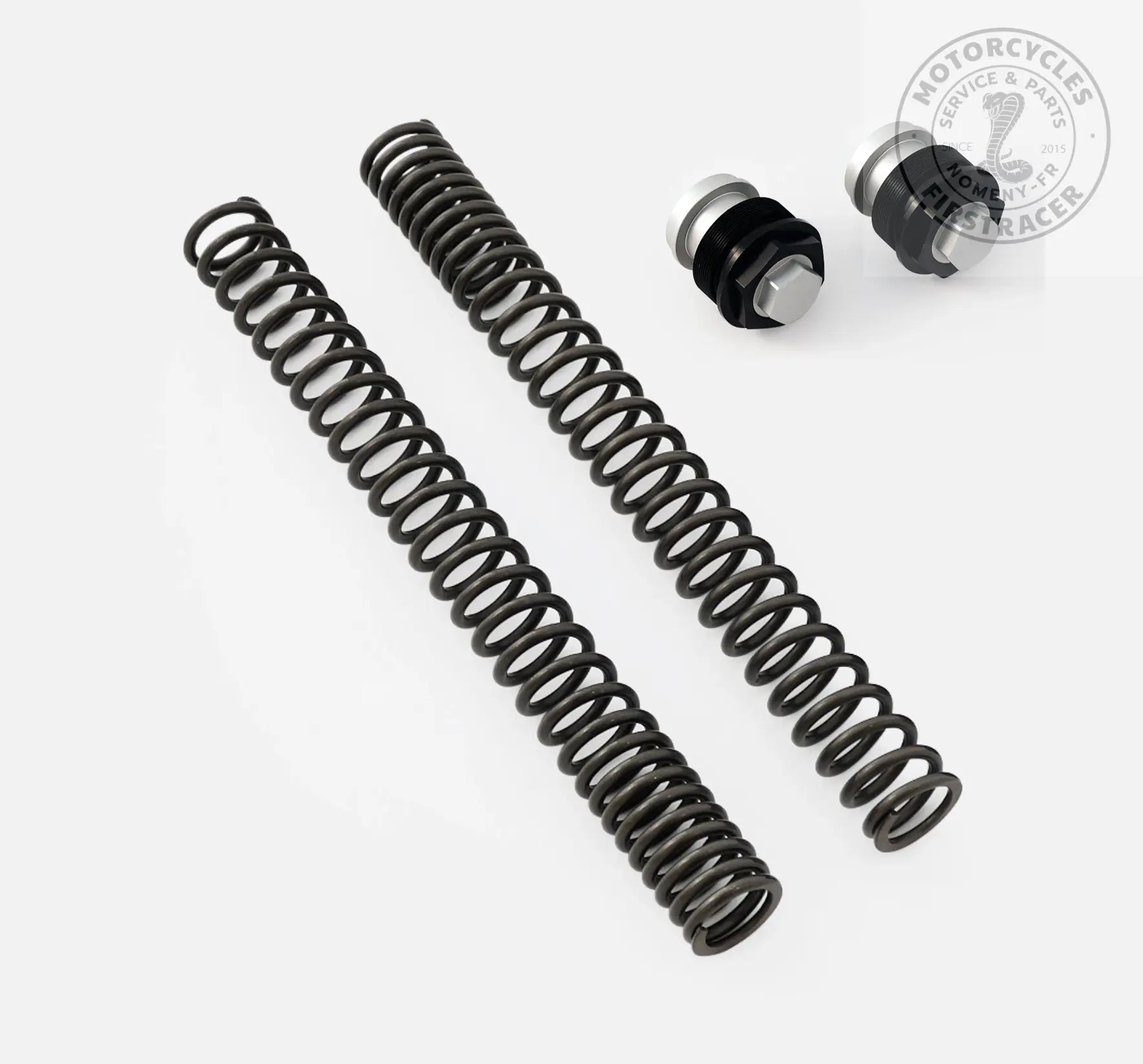 Kit fourche avec ressorts progressifs + réglage de précontrainte Firstracer
