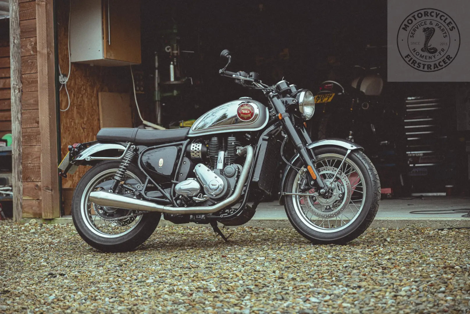 Ligne d'échappement complète 'Rocker' pour BSA Goldstar Firstracer