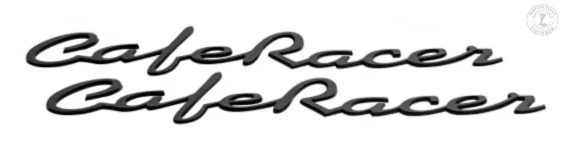 Logo Cafer Racer en Aluminium CNC avec Adhésif 3M Firstracer