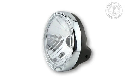 PHARE AVANT SHIN YO 180 MM NOIR ET CHROME HOMOLOGUE CE Firstracer