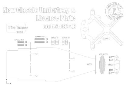 Passage de roue & plaque d'immatriculation pour Triumph Street Twin/Scrambler et Bonneville T100/T120 Firstracer